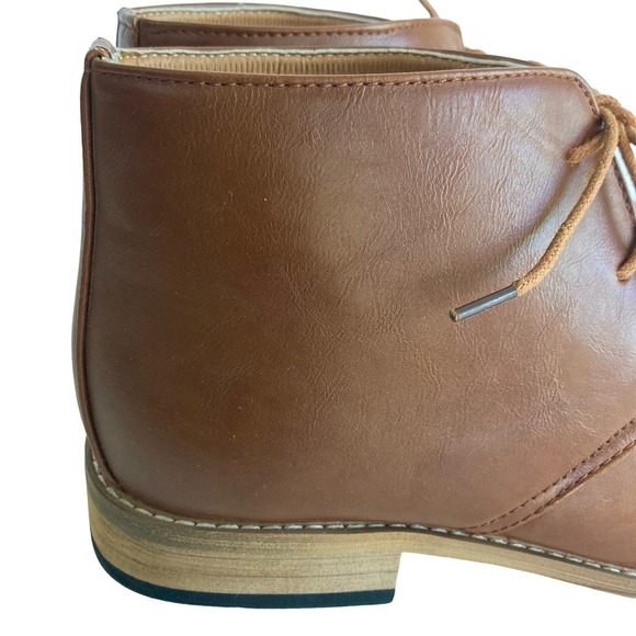 Royal Shoes boots men\'s size 9 leather Edwin Chelsea Tobacco NEW